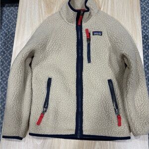 Patagonia Kids Fleece Jacket - Cream and Navy